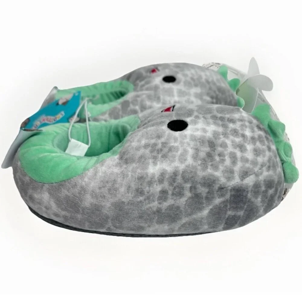 Boys Squishmallows Chuey the T-Rex Dinosaur Slippers Size 11/12 13/1 2/3 NWT